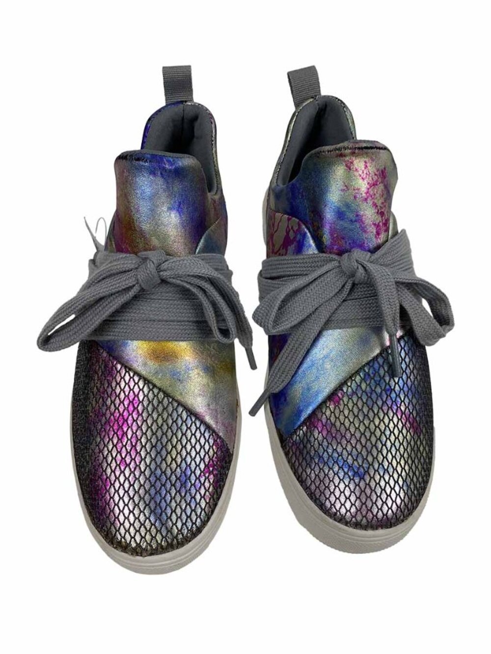 Brash Kids' Girls' Drea Purple Gray Metallic Lace-Up Fashion Sneaker Size 3